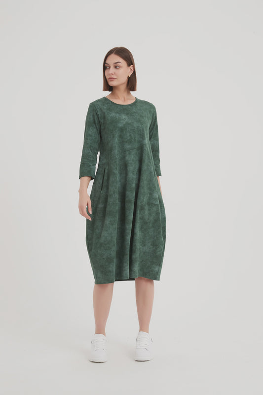 Diagonal Dress - Green