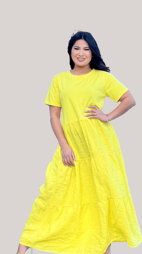 Abito Con Balze Dress - Yellow